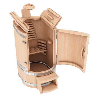 В основную комплектацию бочки должен входить подспинник, подлокотники и подголовник