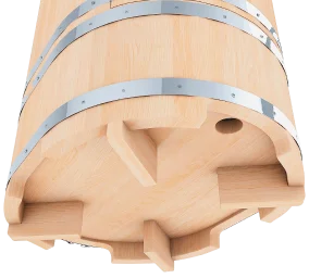 Каркас кедровой бочки должен иметь дополнительные ножки