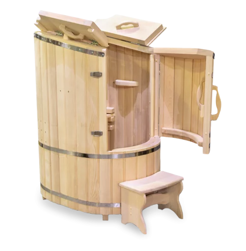 Кедровая бочка овальная со скосом