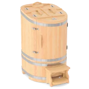 Кедровая бочка овальная со скосом