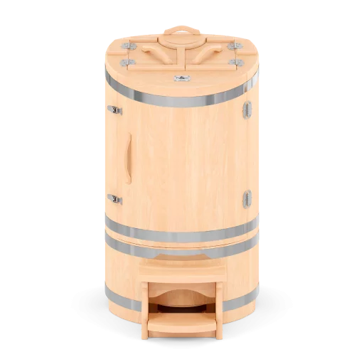 Кедровая бочка круглая со скосом