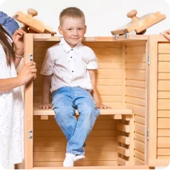 Дополнительный уровень сидений для детей для кедровой бочки